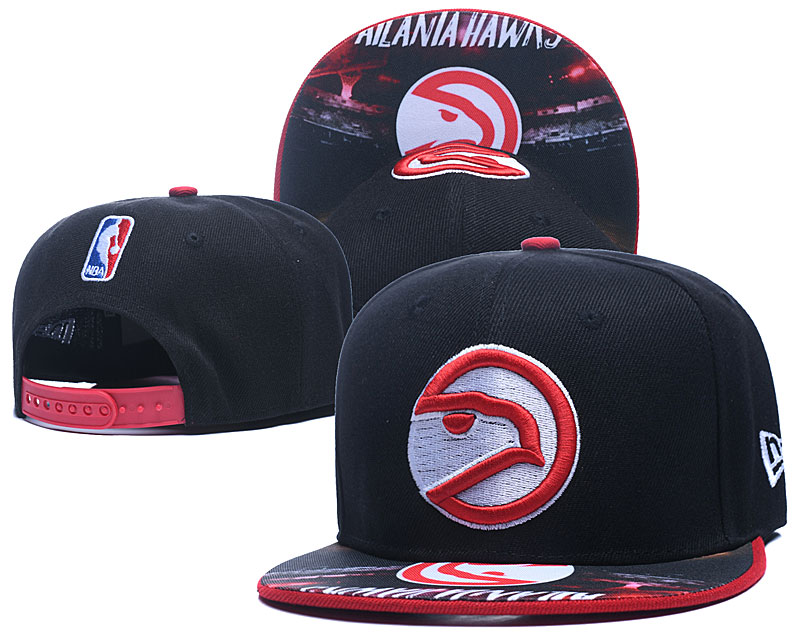 Hawks Team Logo Black Adjustable Hat LH