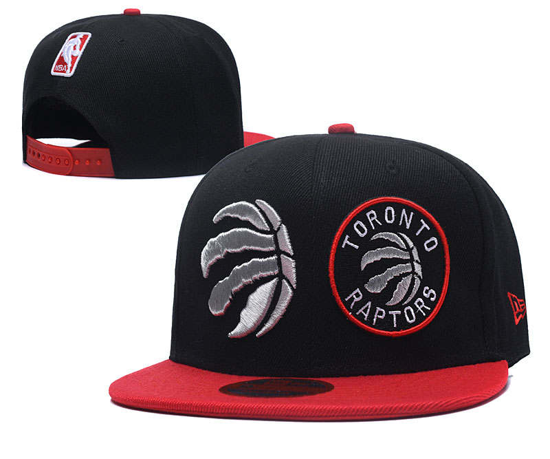 Raptors Team Logo Black Red Adjustable Hat LH.jpeg