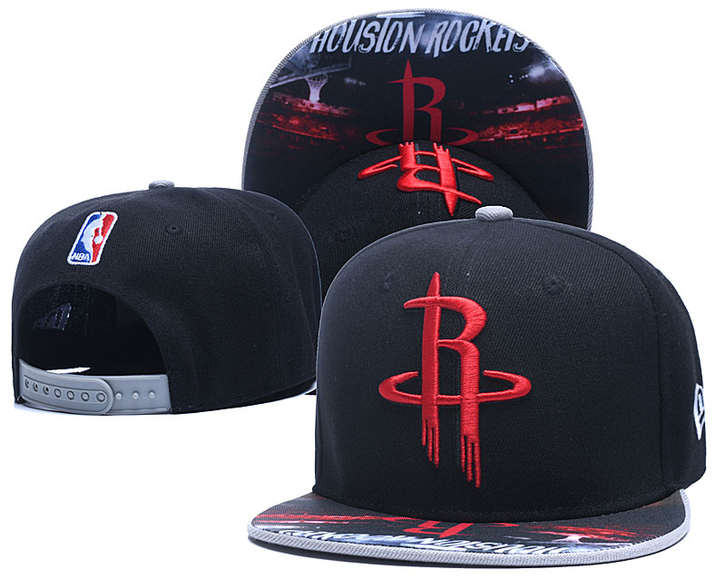 Rockets Team Logo Black Adjustable Hat LH