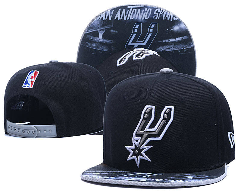 Spurs Team Logo Black Adjustable Hat LH