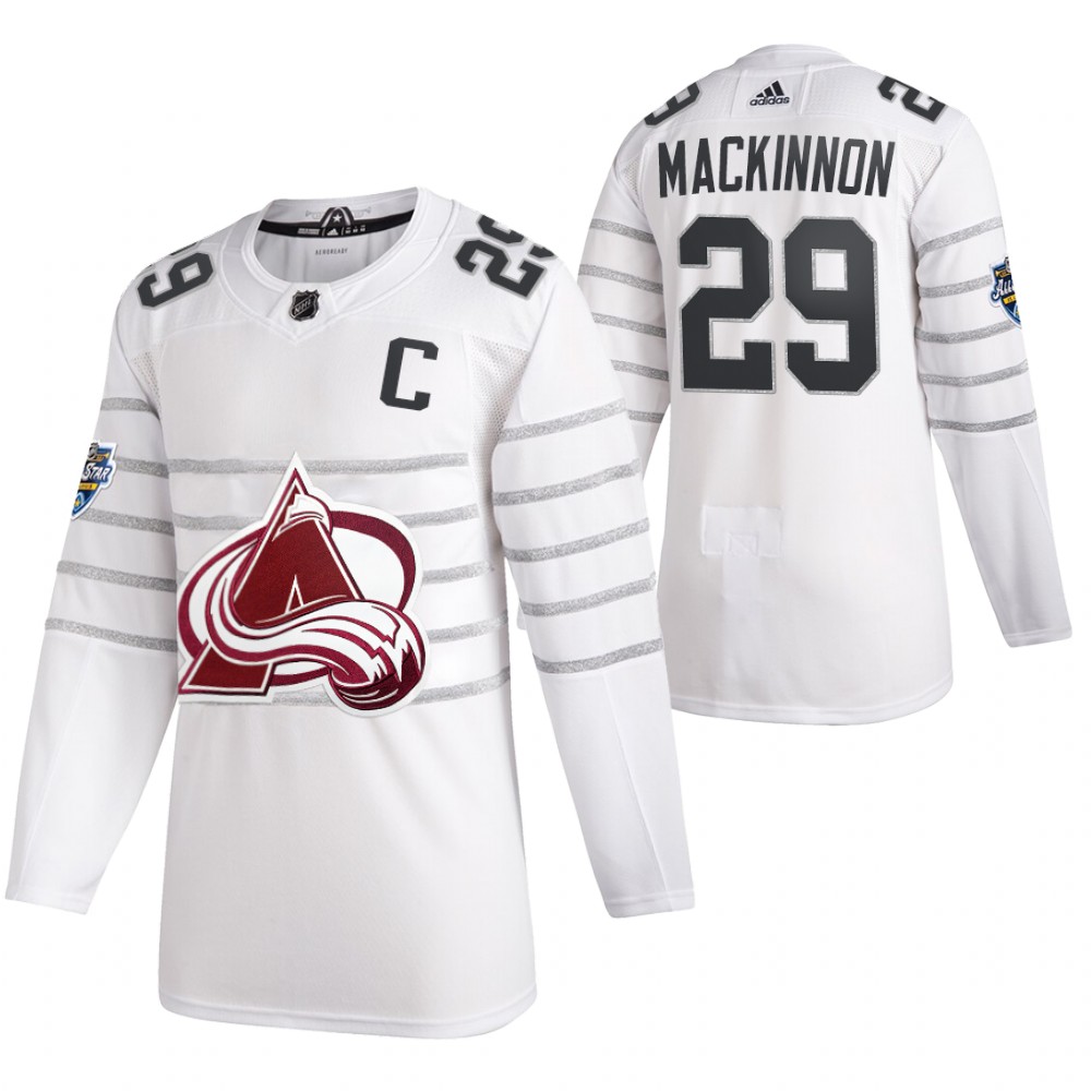 Avalanche 29 Nathan MacKinnon White 2020 NHL All-Star Game Adidas Jersey