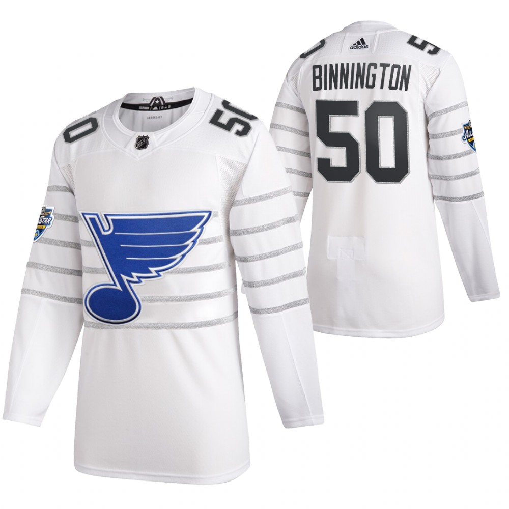 Blues 50 Jordan Binnington White 2020 NHL All-Star Game Adidas Jersey