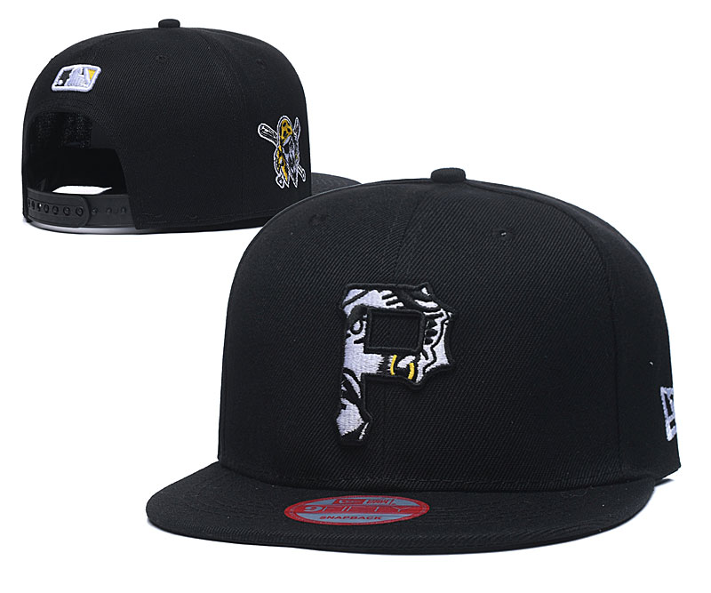 Pirates Team Logo Black Adjustable Hat LT