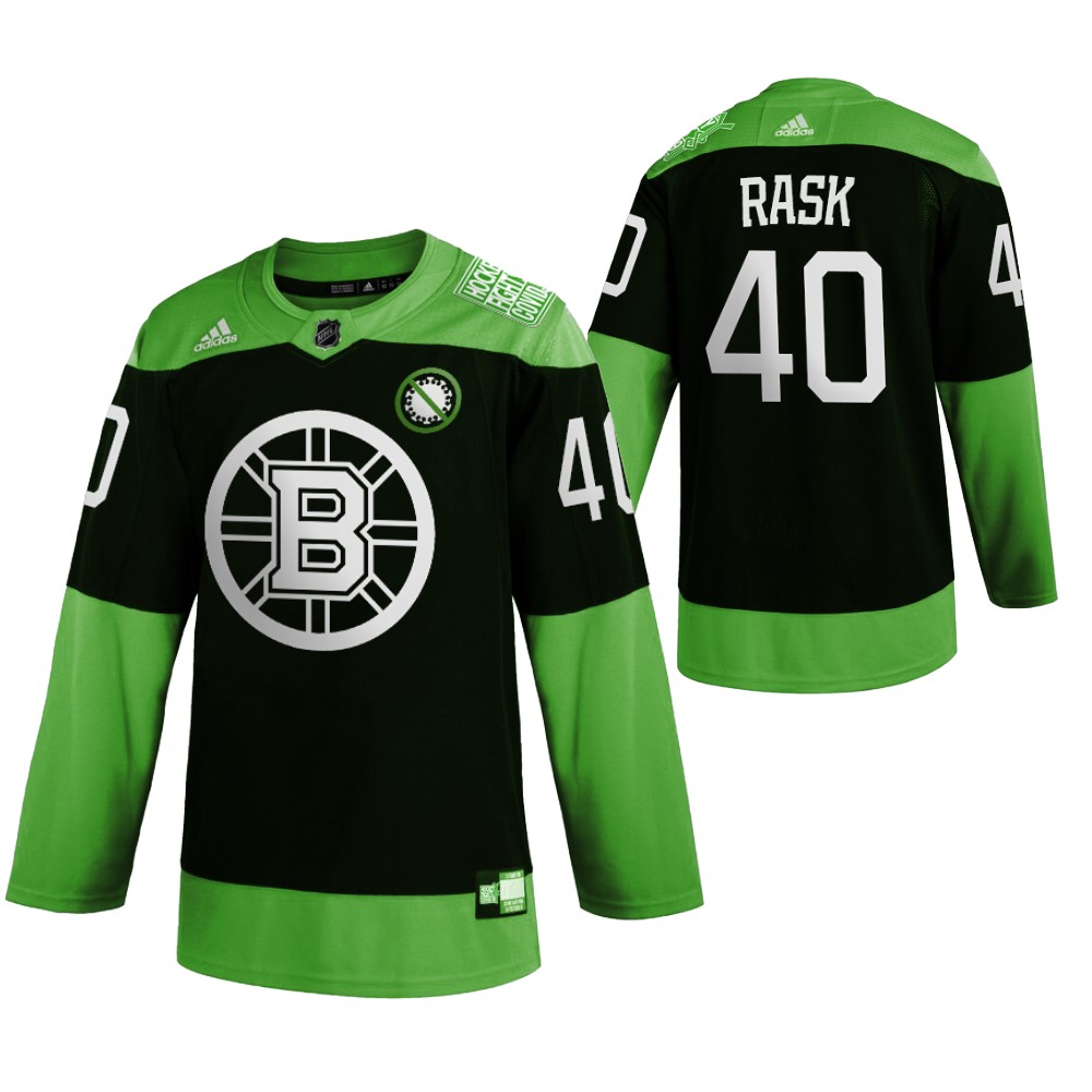 Bruins 40 Tuukka Rask Green 2020 Adidas Jersey