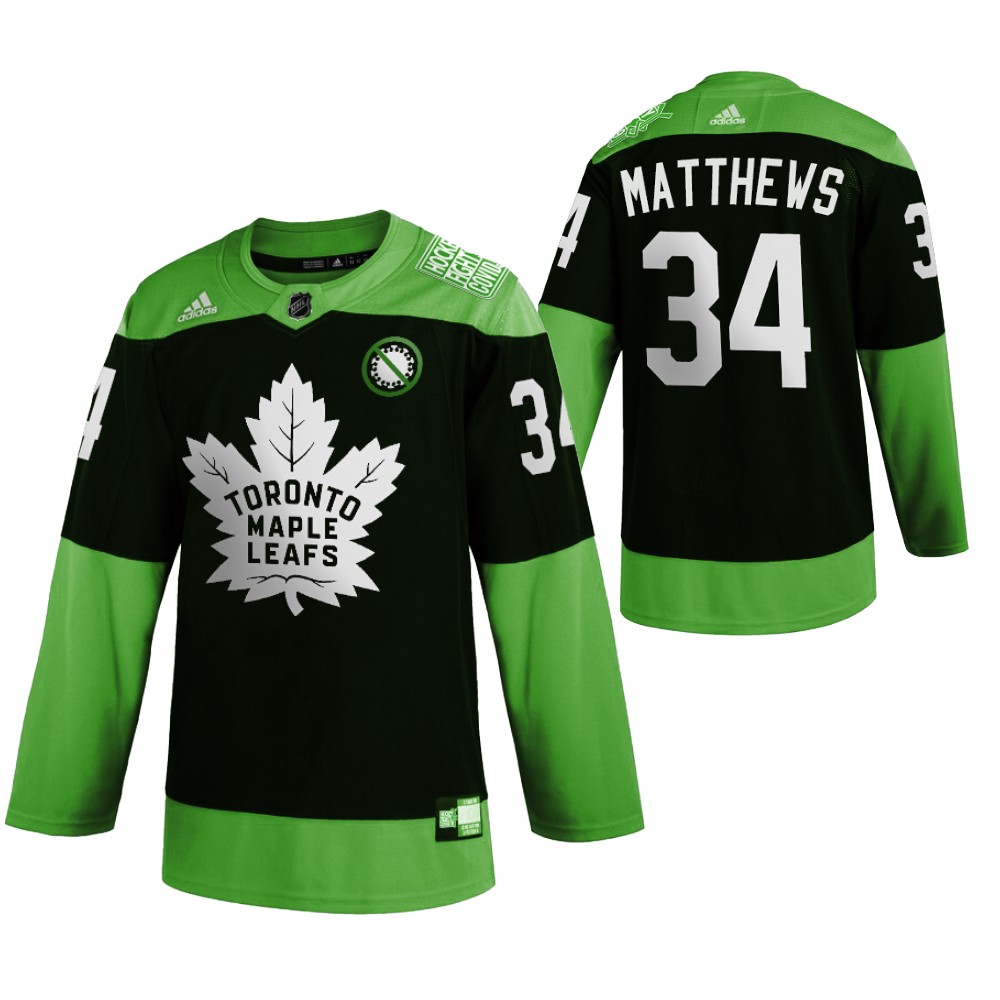 Maple Leafs 34 Auston Matthews Green 2020 Adidas Jersey