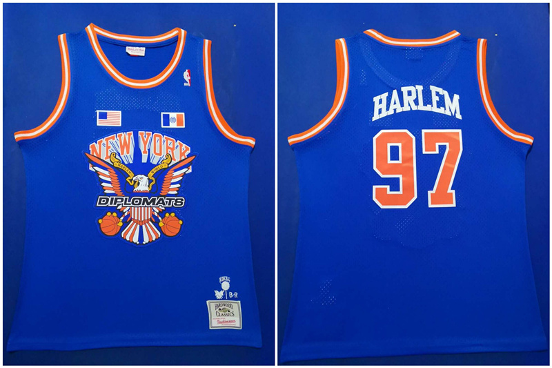 Knicks 97 Knicks Harlem Royal Hardwood Classics Mesh Swingman Jersey