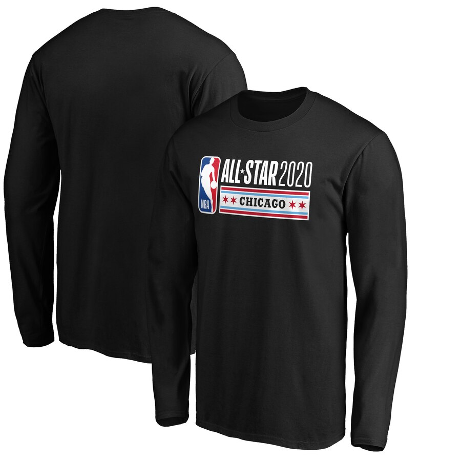 Fanatics Branded 2020 NBA All-Star Game Official Logo Long Sleeve T-Shirt Black