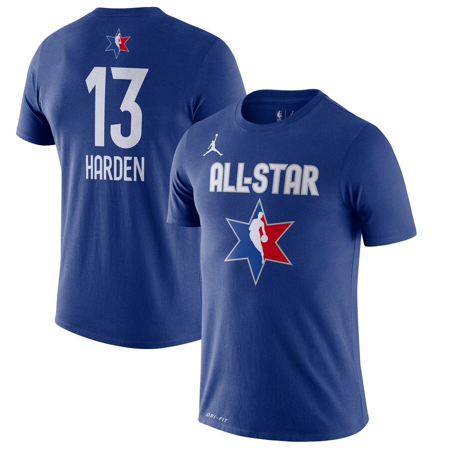 James Harden Jordan Brand 2020 NBA All-Star Game Name & Number Player T-Shirt Blue