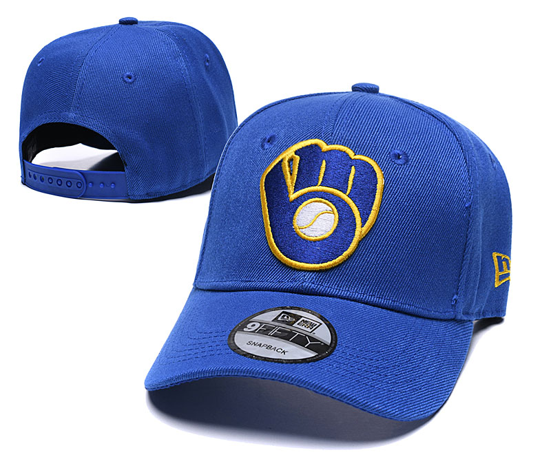 Brewers Team Logo Royal Speak Adjustable Hat TX - Click Image to Close