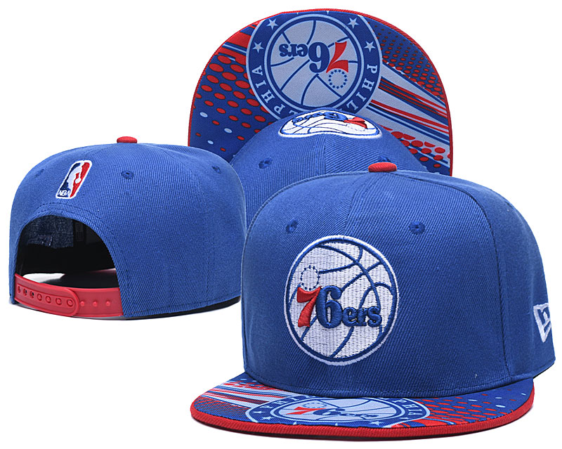 76ers Team Logo Blue Adjustable Hat LH