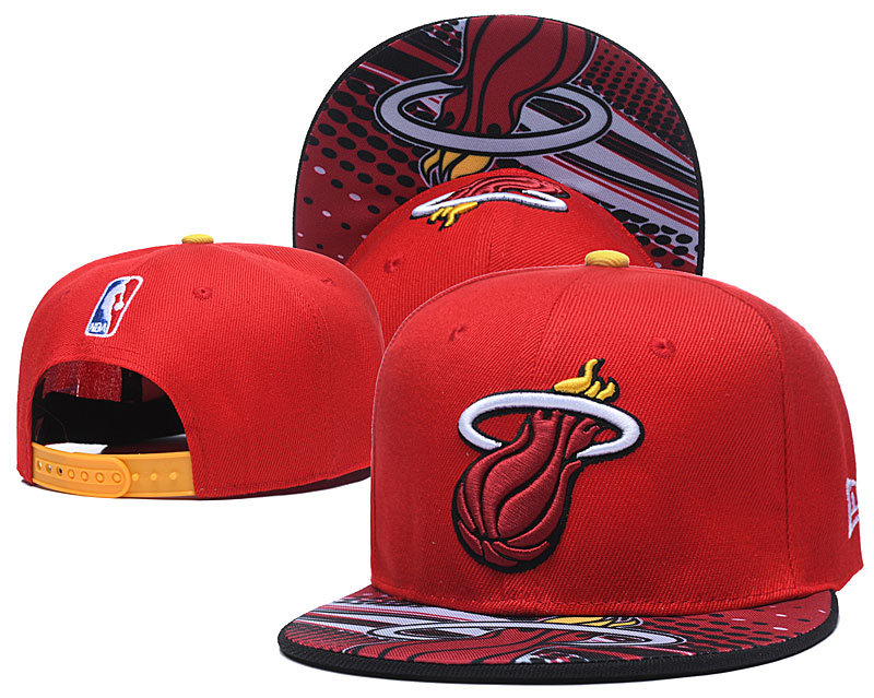Heat Team Logo Red Adjustable Hat LH - Click Image to Close