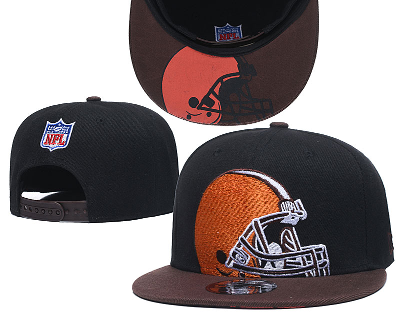 Browns Team Logo Black Brown Adjustable Hat GS