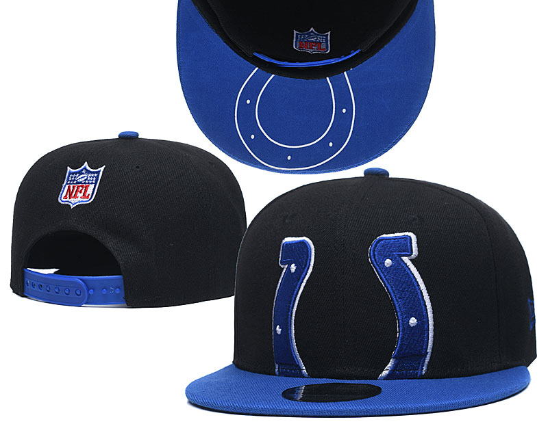 Colts Team Logo Black Royal Adjustable Hat GS