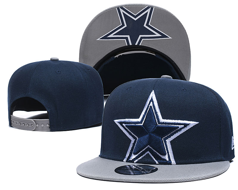 Cowboys Team Logo Black Gray Adjustable Hat GS