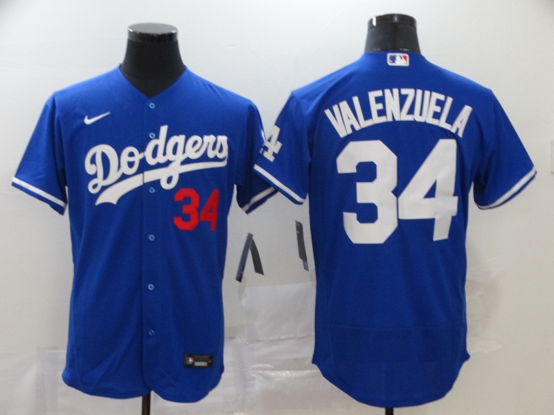 Dodgers 34 Fernando Valenzuela Royal 2020 Nike Flexbase Jersey