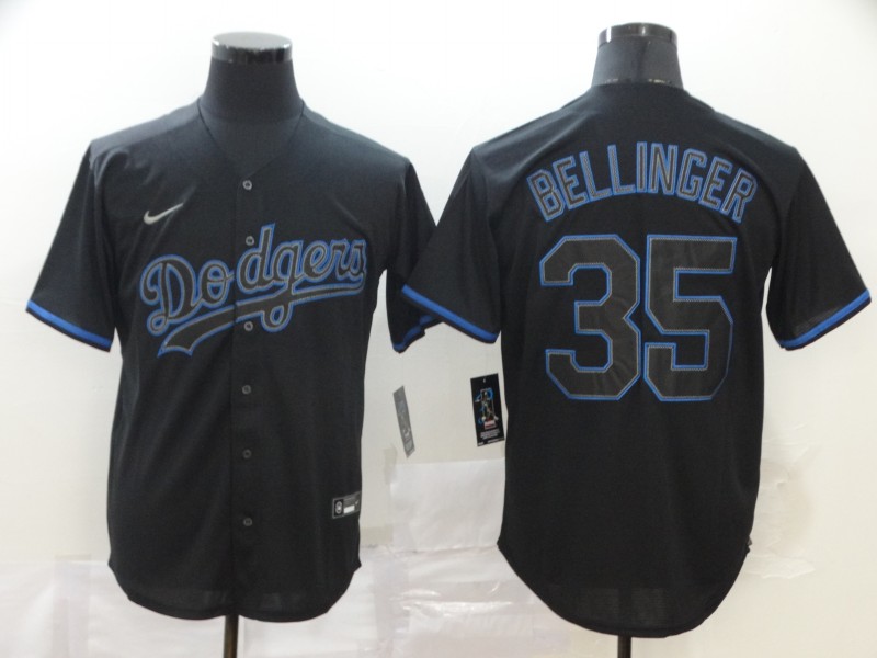 Dodgers 35 Cody Bellinger Black Shadow 2020 Nike Cool Base Jersey