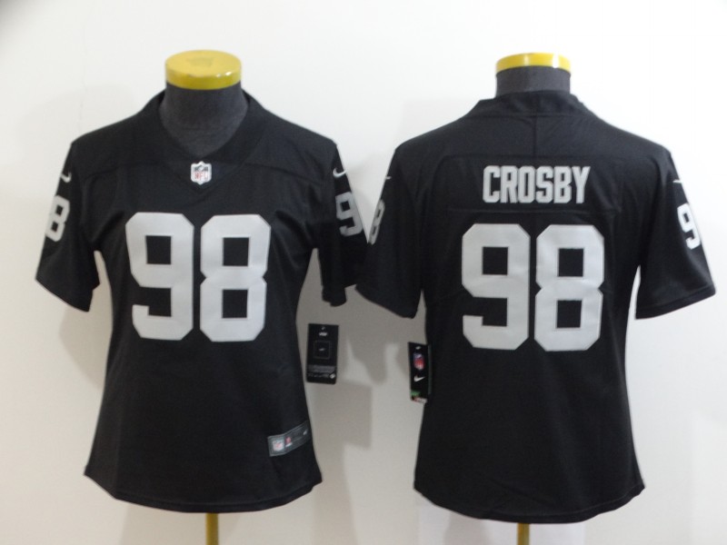 Nike Raiders 98 Maxx Crosby Black Women Vapor Untouchable Limited Jersey