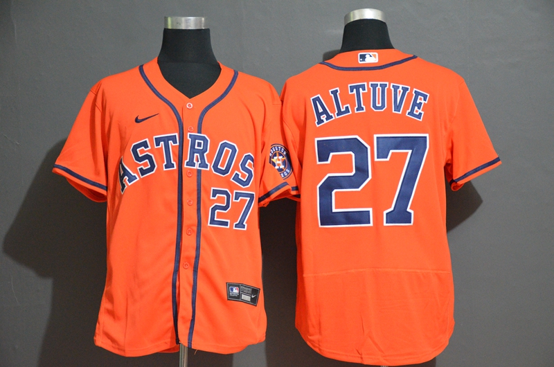 Astros 27 Jose Altuve Orange 2020 Nike Flexbase Jersey