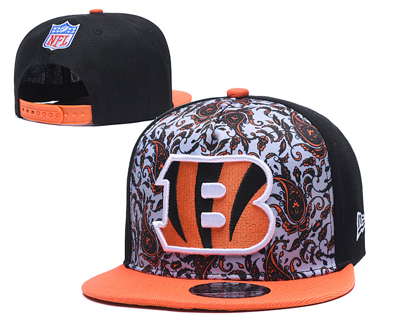 Bengals Team Logo Black Orange Adjustable Hat LH