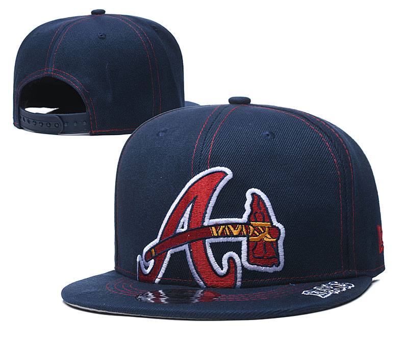 Braves Team Logo Navy Adjustable Hat GS