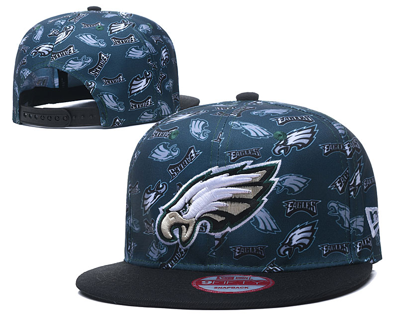 Eagles Team Logo Green Black Adjustable Hat LH
