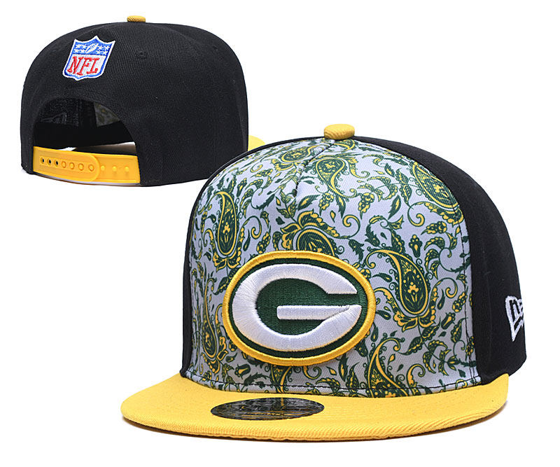 Packers Team Logo Black Yellow Adjustable Hat LH