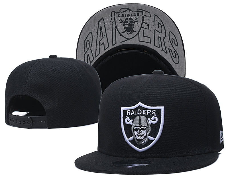 Raiders Team Logo Black Adjustable Hat GS