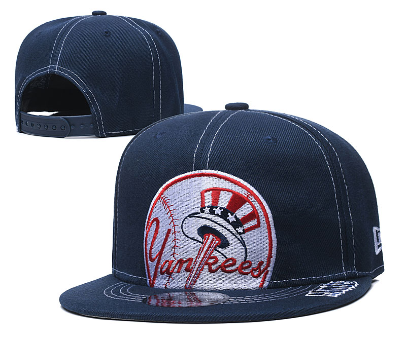 Yankees Team Logo Navy Adjustable Hat GS