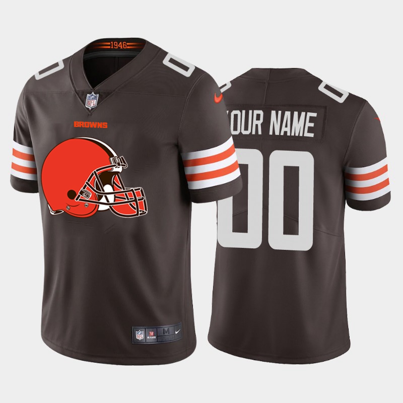 Nike Browns Customized Brown Team Big Logo Vapor Untouchable Limited Jersey