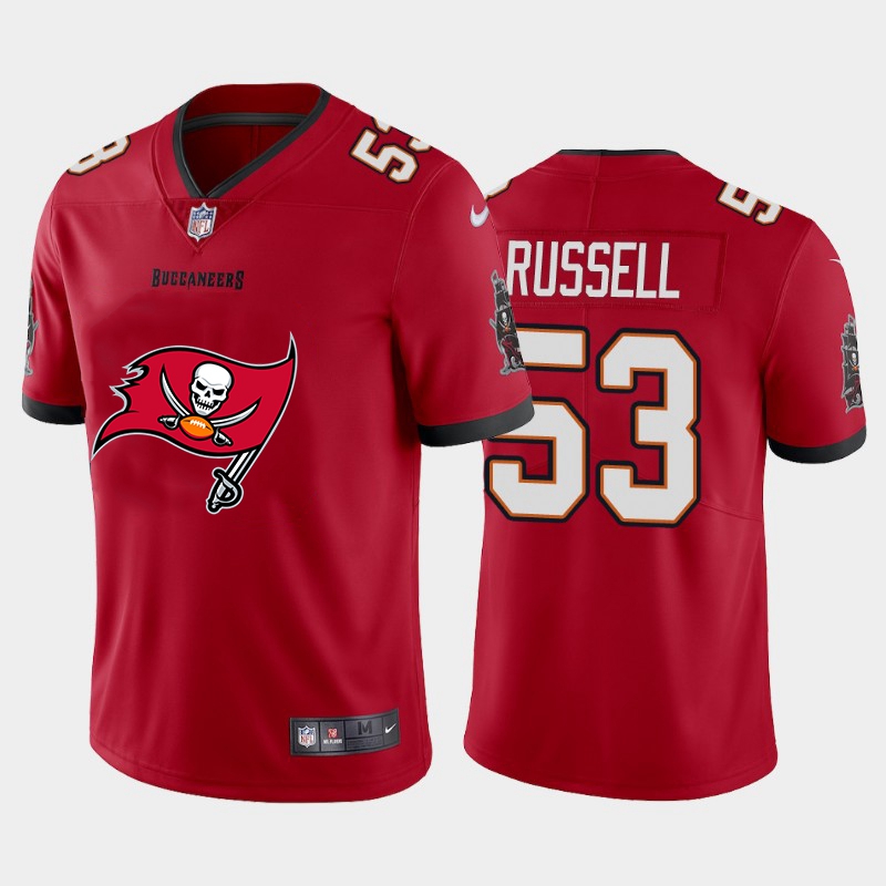 Nike Buccaneers 53 Chapelle Russell Red Team Big Logo Vapor Untouchable Limited Jersey - Click Image to Close