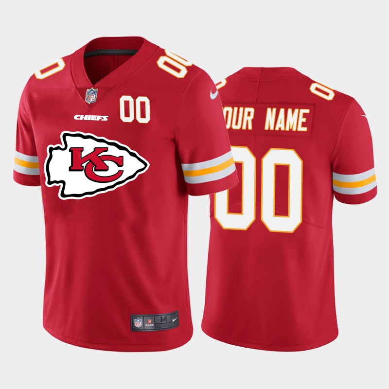 Nike Chiefs Customized Red Team Big Logo Number Vapor Untouchable Limited Jersey