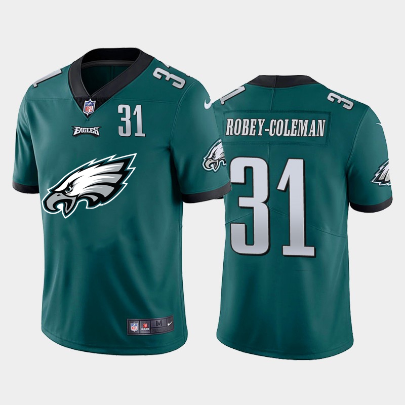 Nike Eagles 31 Nickell Robey-Coleman Green Team Big Logo Number Vapor Untouchable Limited Jersey