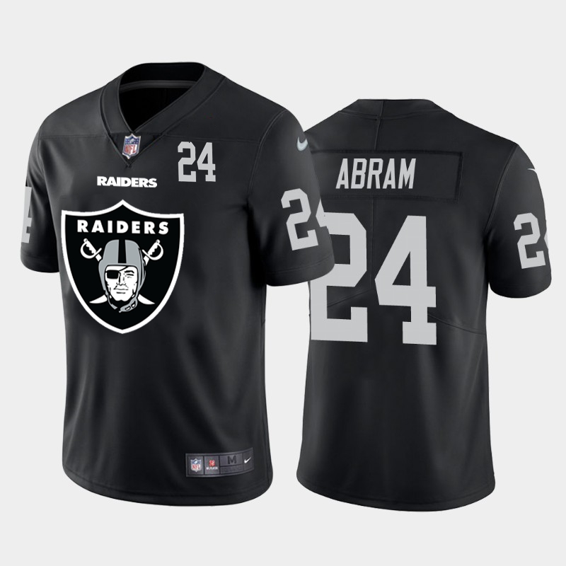 Nike Raiders 24 Johnathan Abram Black Team Big Logo Number Vapor Untouchable Limited Jersey - Click Image to Close
