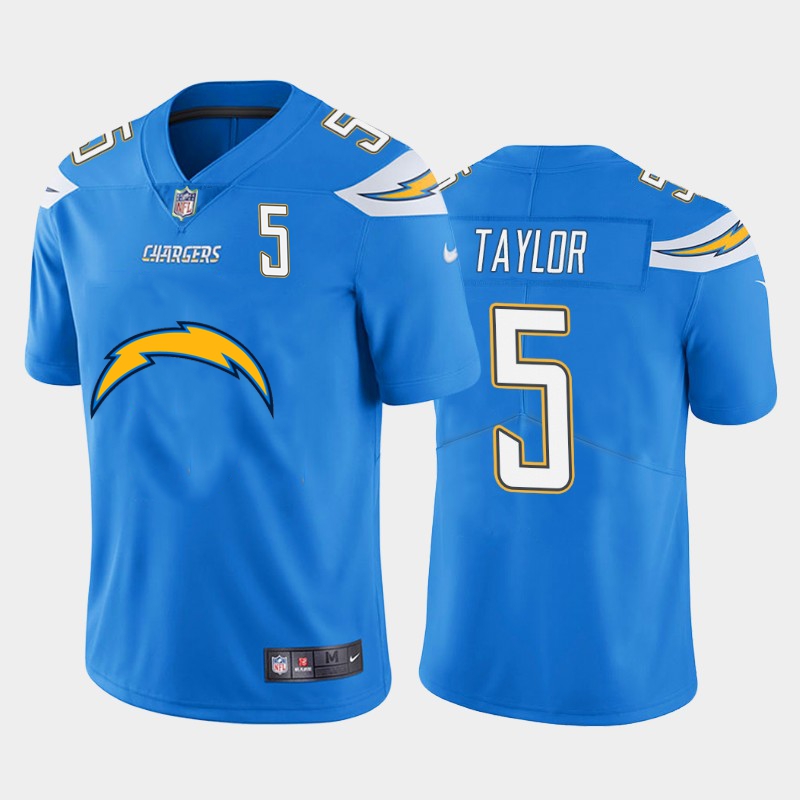 Nike Chargers 5 Tyrod Taylor Blue Team Big Logo Number Vapor Untouchable Limited Jersey - Click Image to Close
