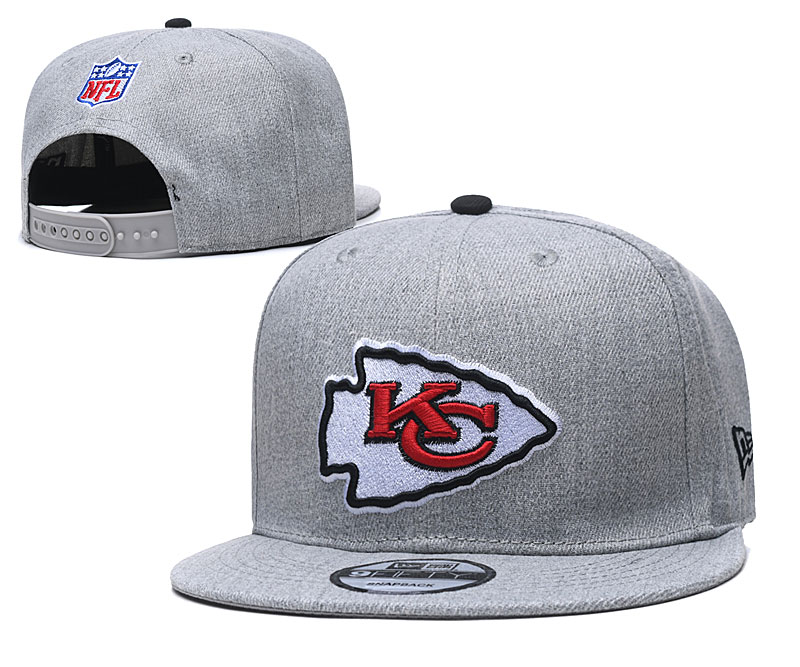 Chiefs Team Logo Gray Adjustable Hat TX