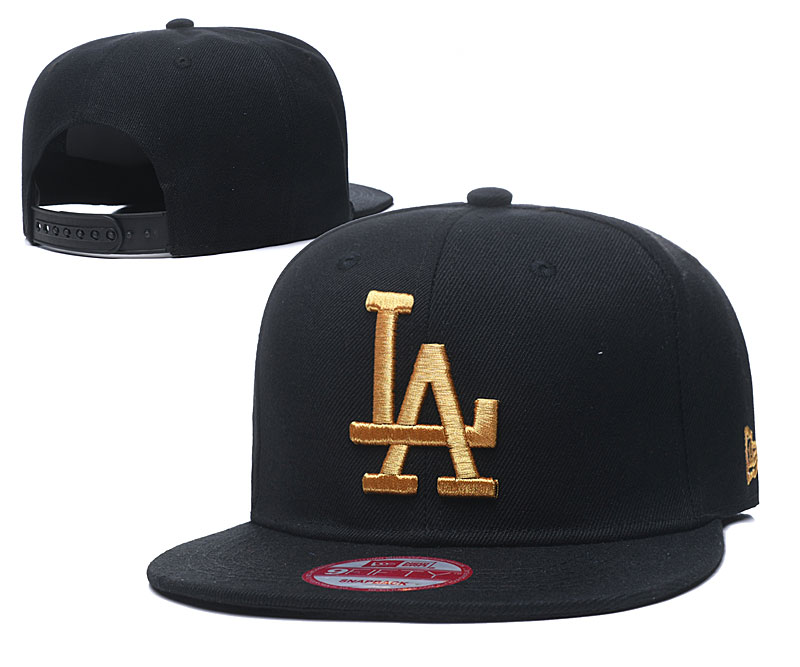 Dodgers Team Logo Black Adjustable Hat TX