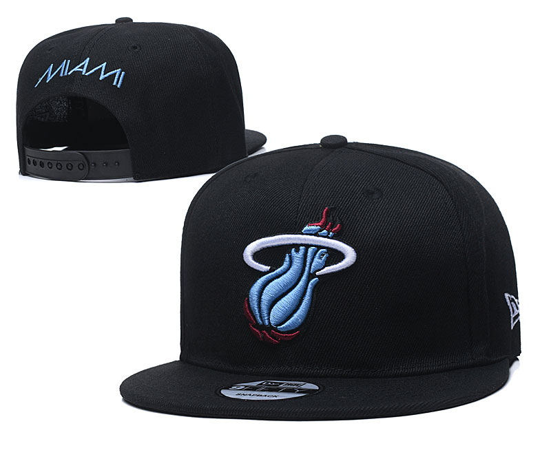 Heat Team Logo Black Adjustable Hats TX