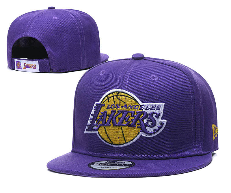Lakers Team Logo Purple Adjustable Hat TX