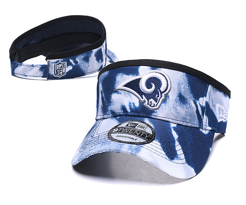 Rams Logo Smoke Adjustable Visor Hat YD