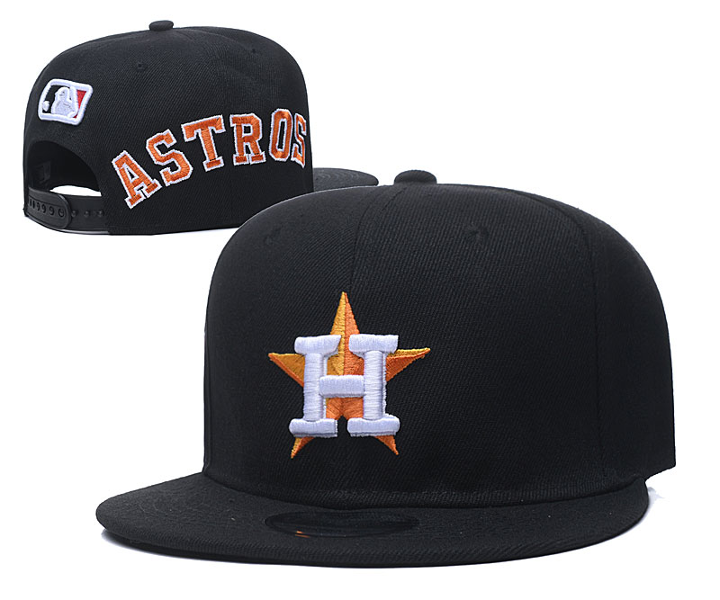 Astros Team Logo Black Adjustable Hat GS