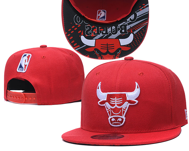Bulls Fresh Logo Red Adjustable Hat GS - Click Image to Close