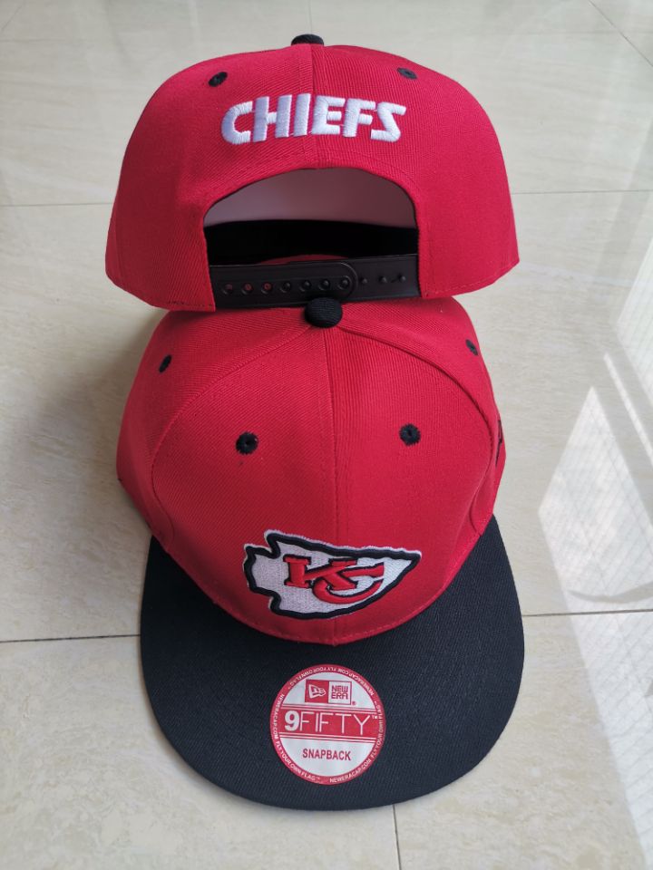 Chiefs Team Logo Red Black Adjustable Hat LT
