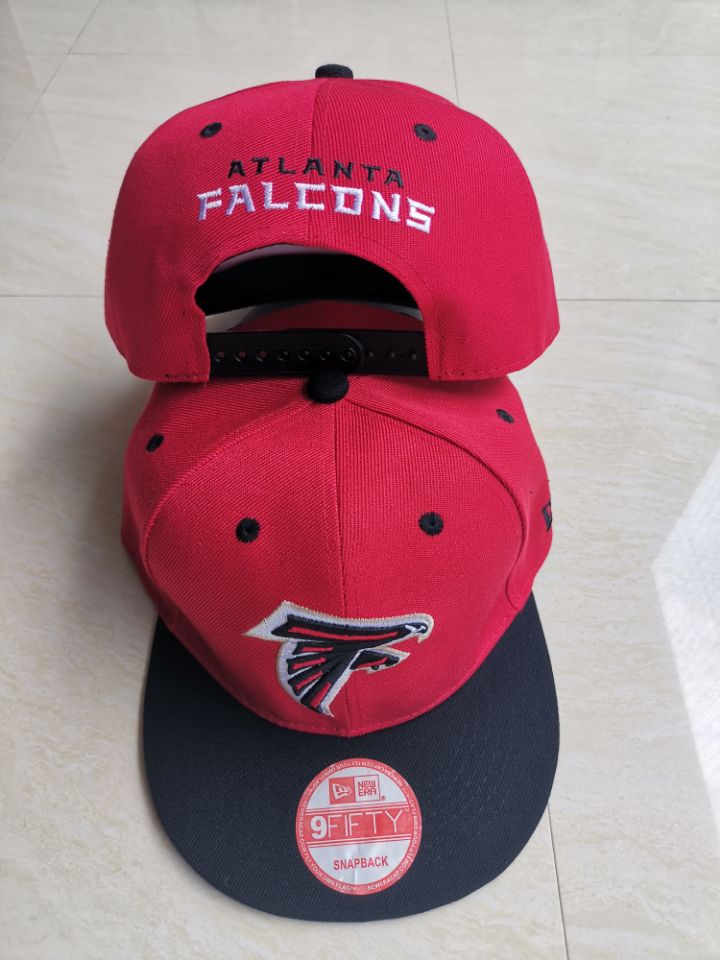 Falcons Team Logo Red Black Adjustable Hat LT