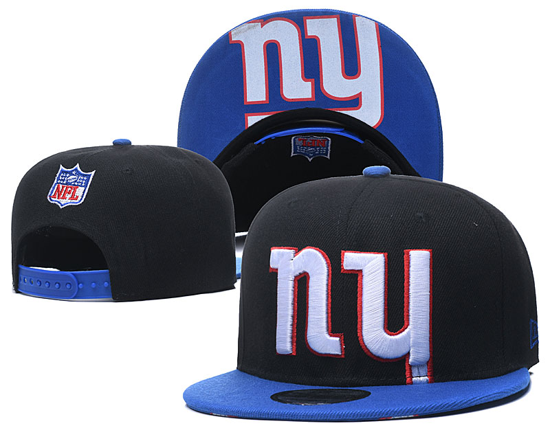 New York Giants Team Logo Black Adjustable Hat GS