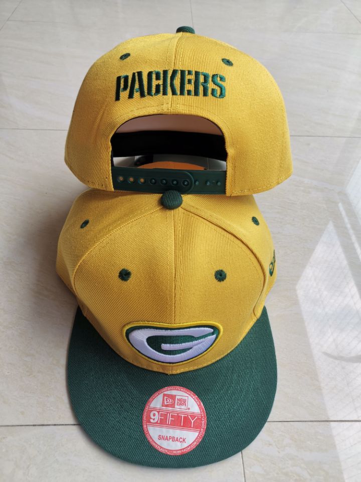 Packers Team Logo Yellow Green Adjustable Hat LT