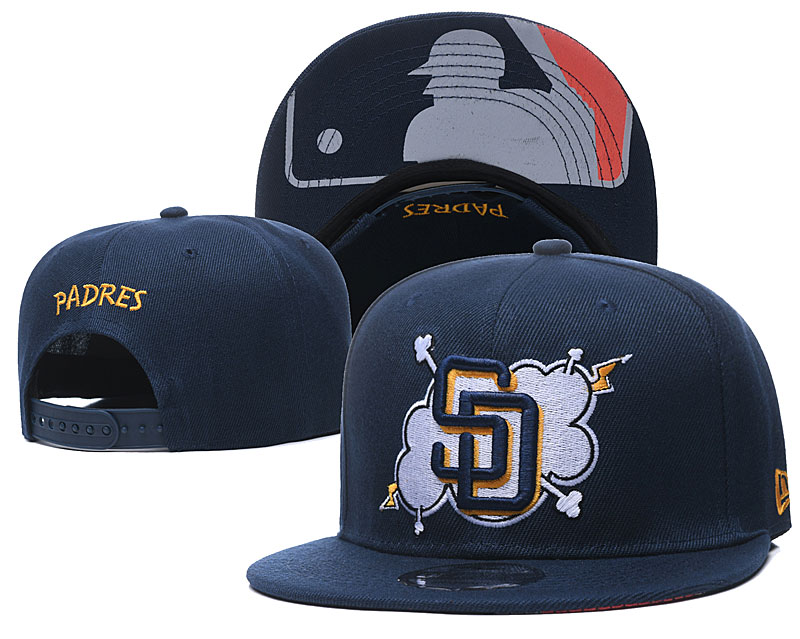 Padres Team Logo Navy Adjustable Hat GS