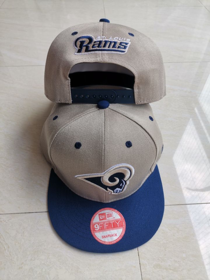 Rams Team Logo Cream Navy Adjustable Hat LT