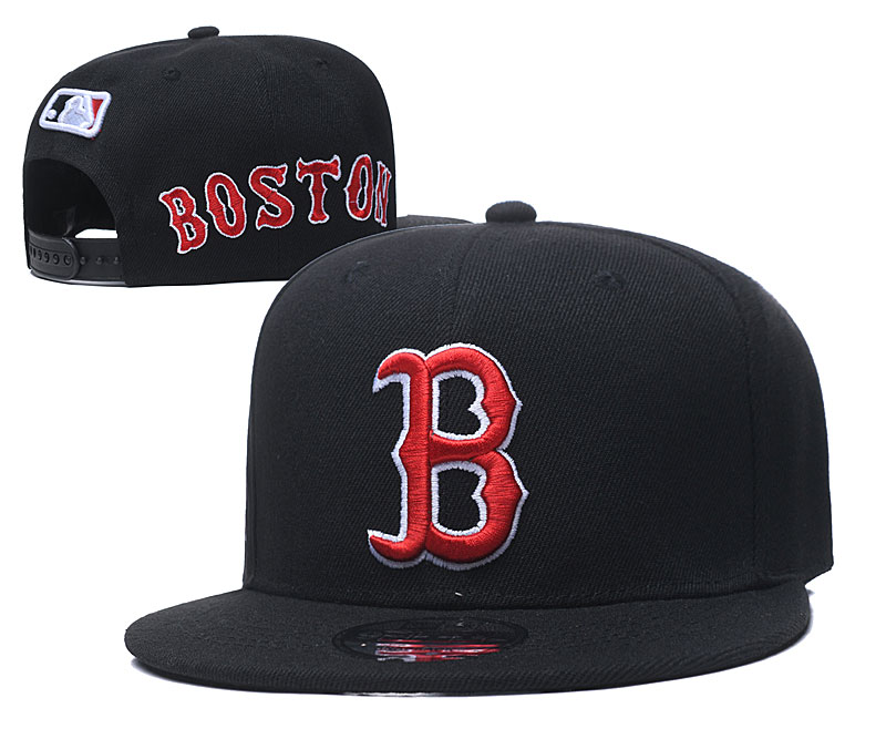 Red Sox Fresh Logo Black Adjustable Hat GS