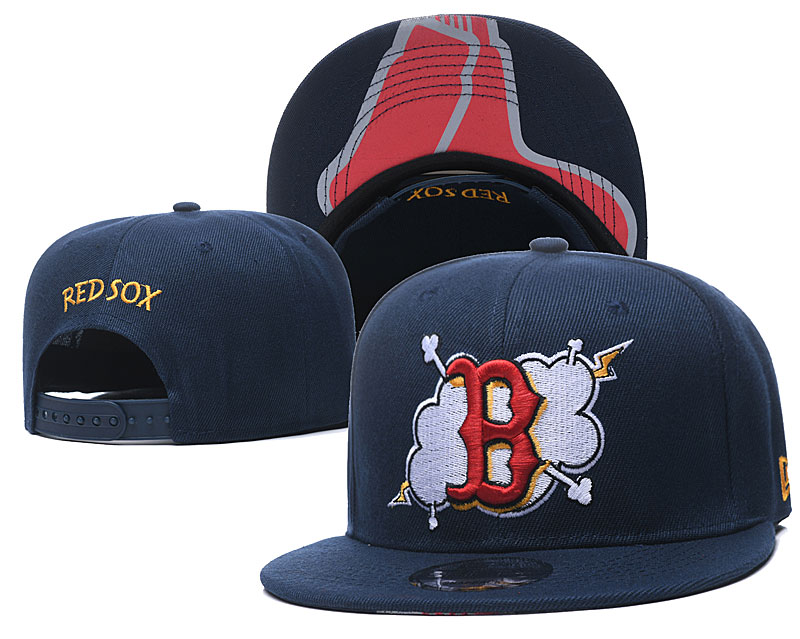 Red Sox Team Logo Black Adjustable Hat GS
