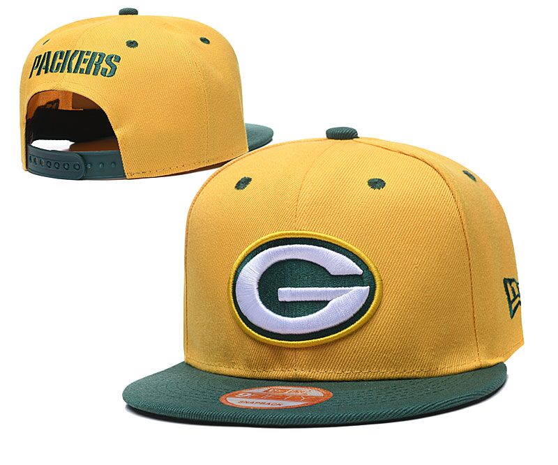 Packers Team Logo Yellow Adjustable Hat LT